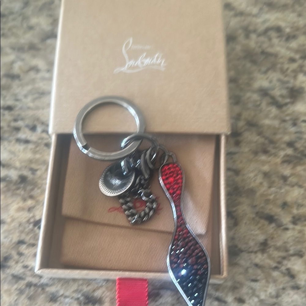 Christian Louboutin Red and Black Keychain